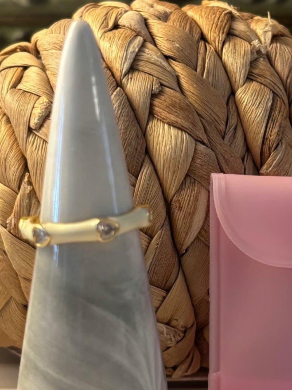 Bar by Alexa Rae Virginia Ring- Gold Cream